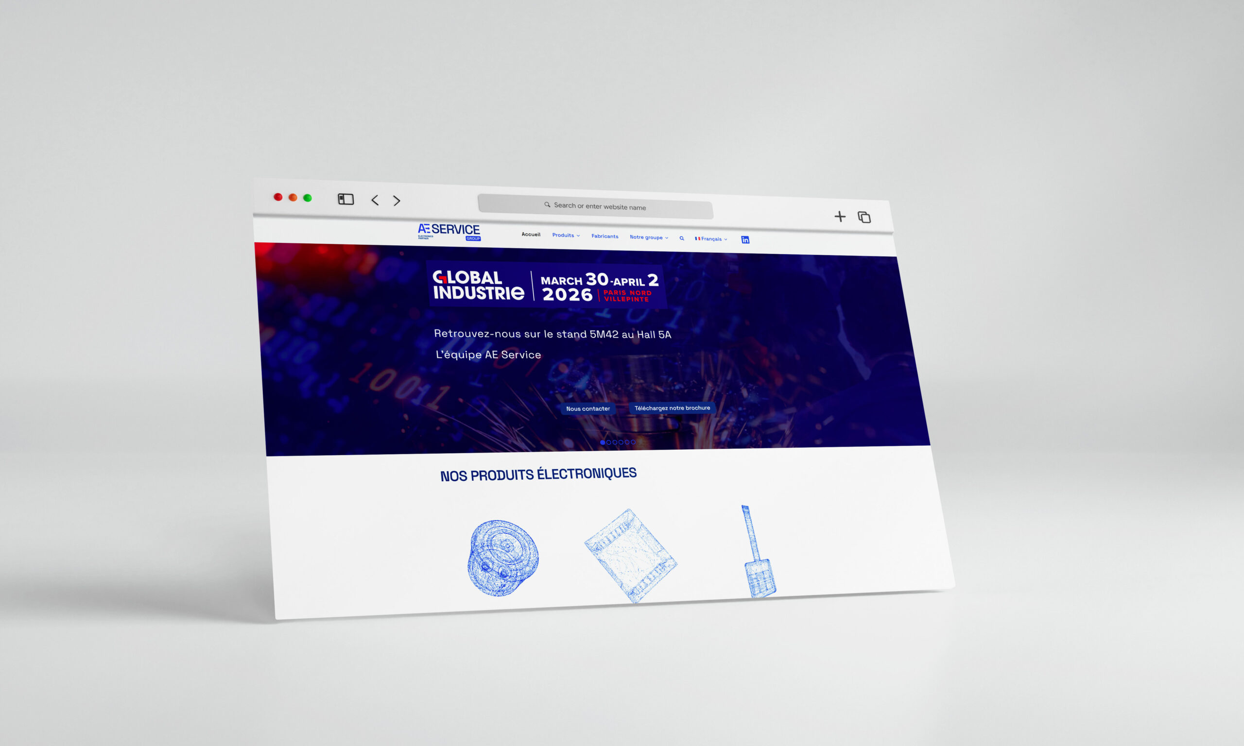 Expertise création site web maintenance industrielle - AE Service