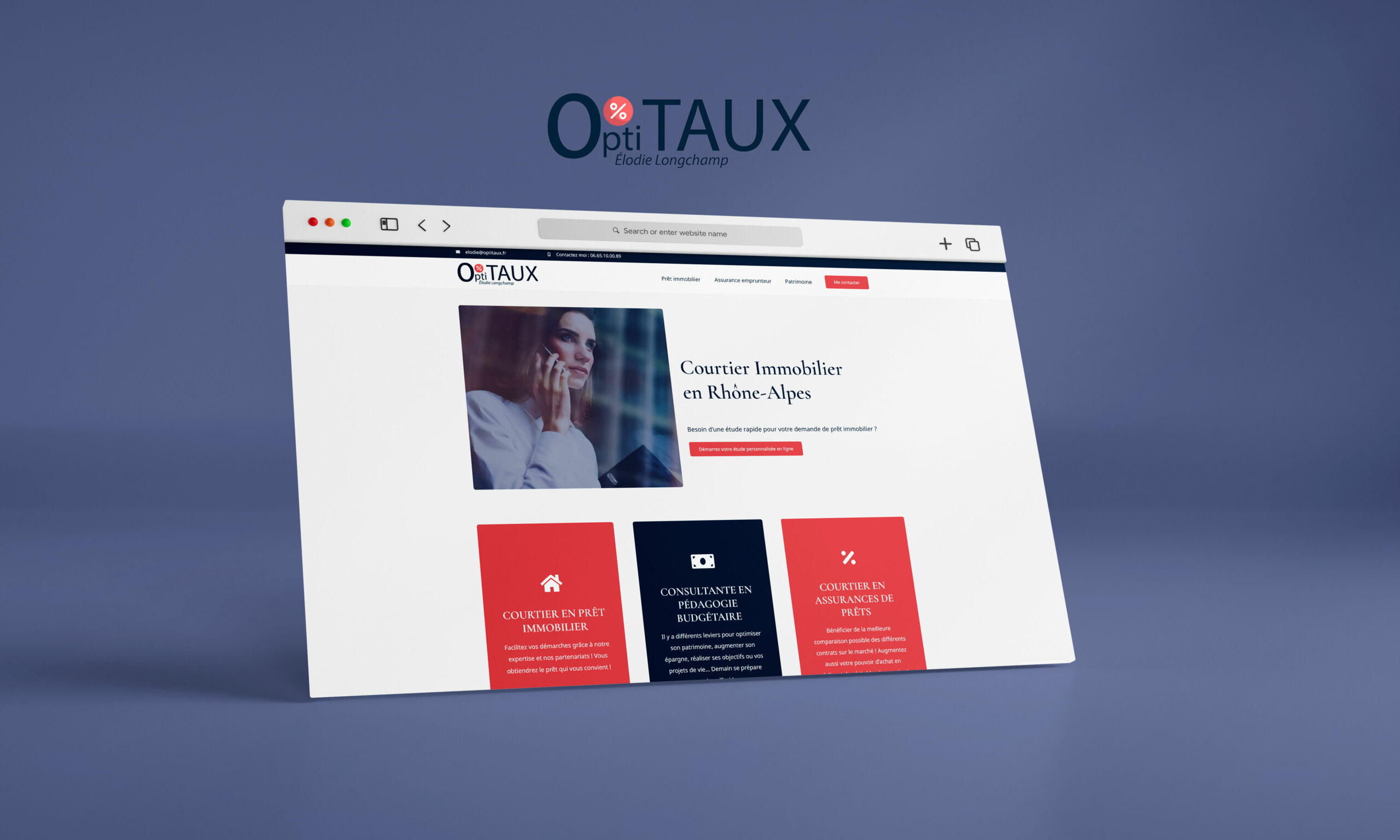 Création site internet courtier - Réalisation Optitaux par Tom-Info