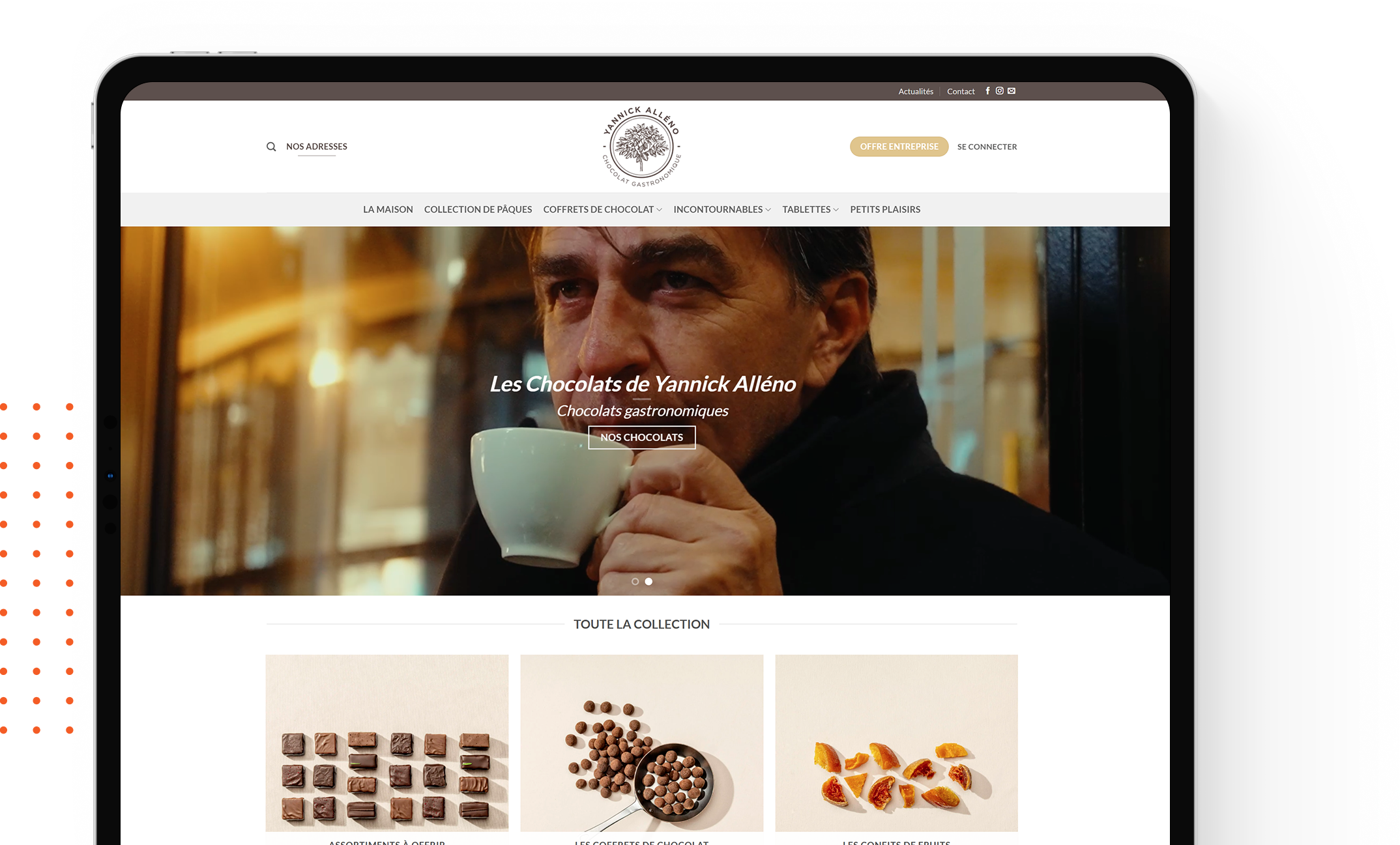 Expert e-commerce haute gastronomie - Site Yannick Alléno